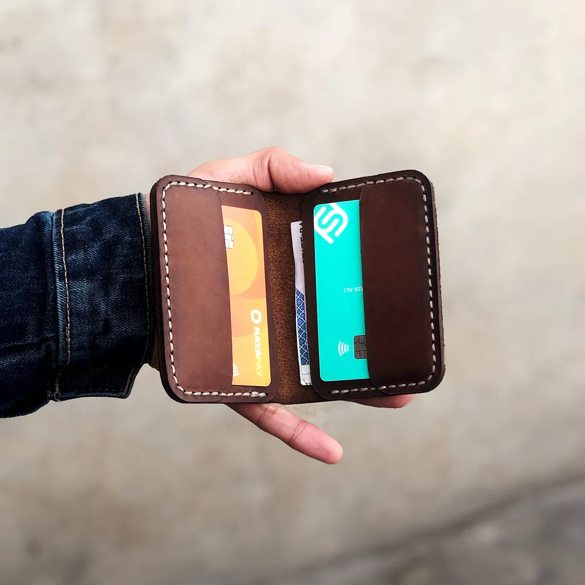 The Vertical Executive: A Leather Bifold Wallet