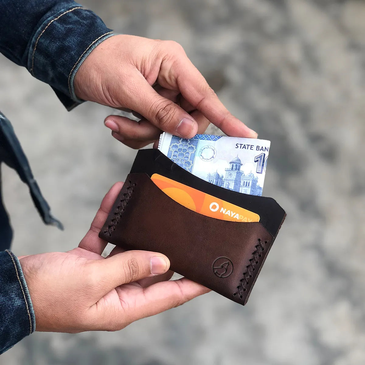 The Masterpiece: A Leather Cardholder Wallet - Brown Color