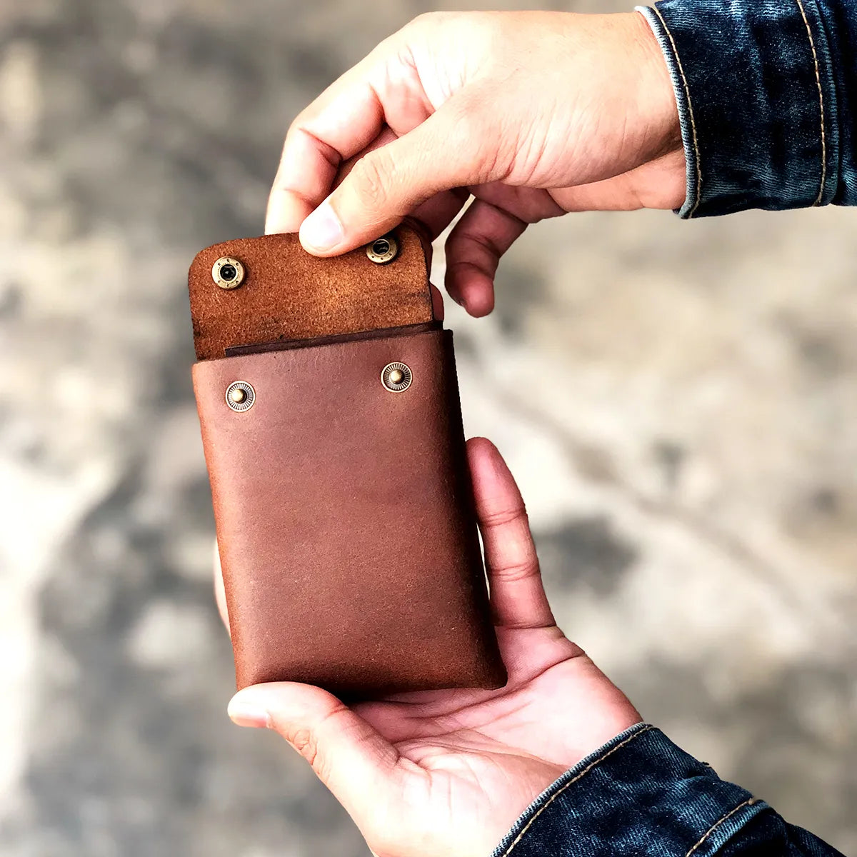 Minimalist Fold Wallet - Brown Color
