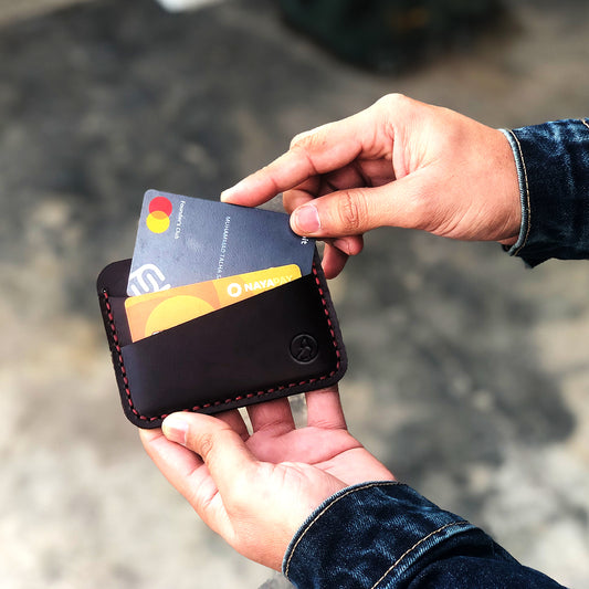 The Slimline: A Leather Cardholder Wallet - Coffee Color