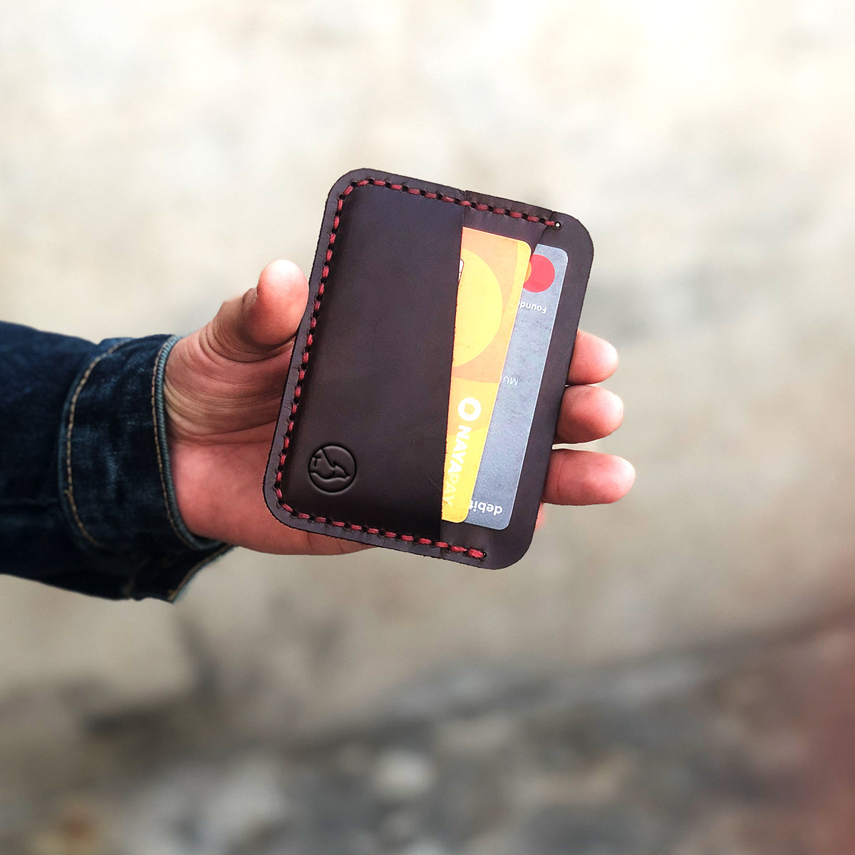 The Slimline: A Leather Cardholder Wallet - Coffee Color