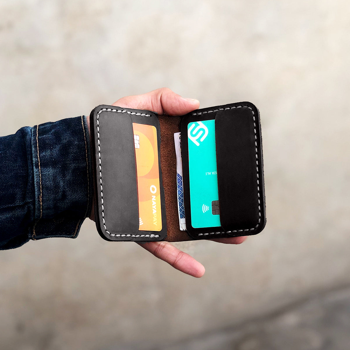 The Vertical Executive: A Leather Bifold Wallet
