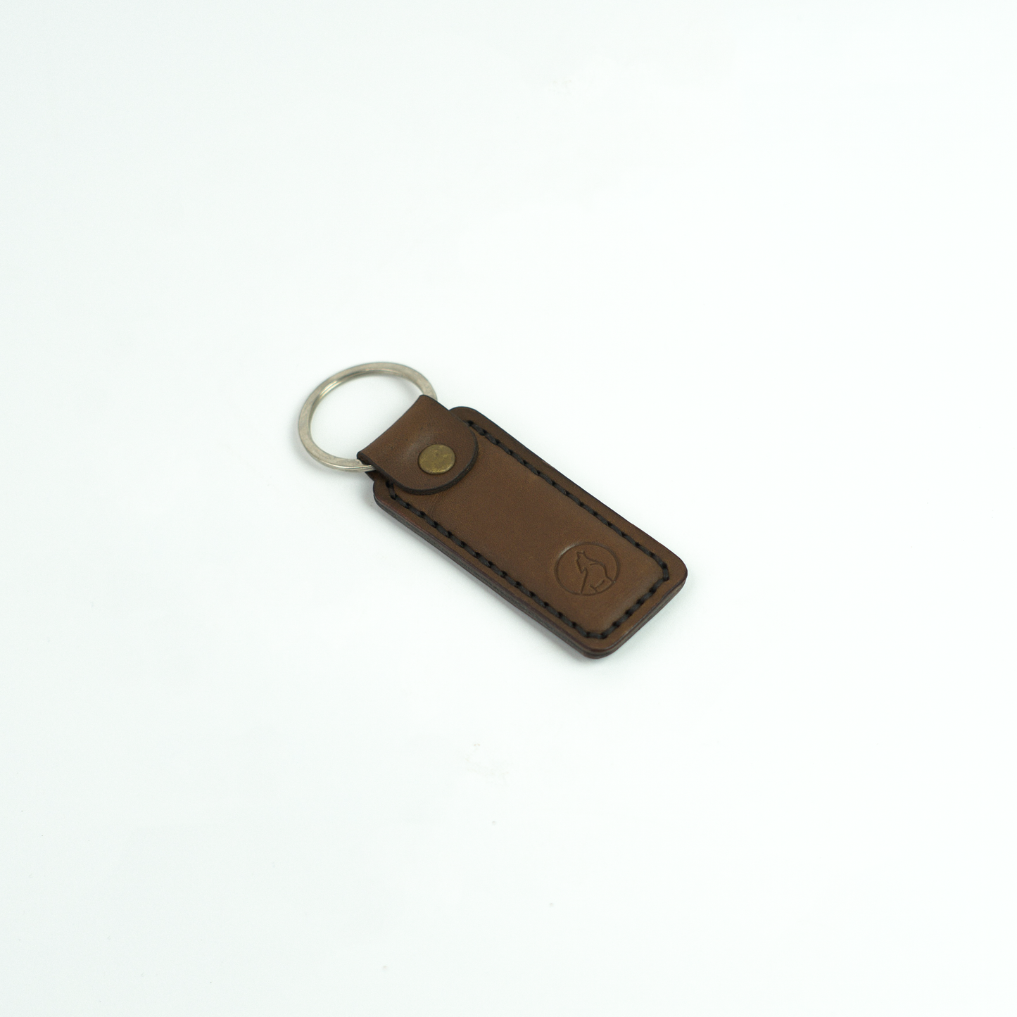 The Rectangle Shaped: A Hand-Stitched Leather Keychain