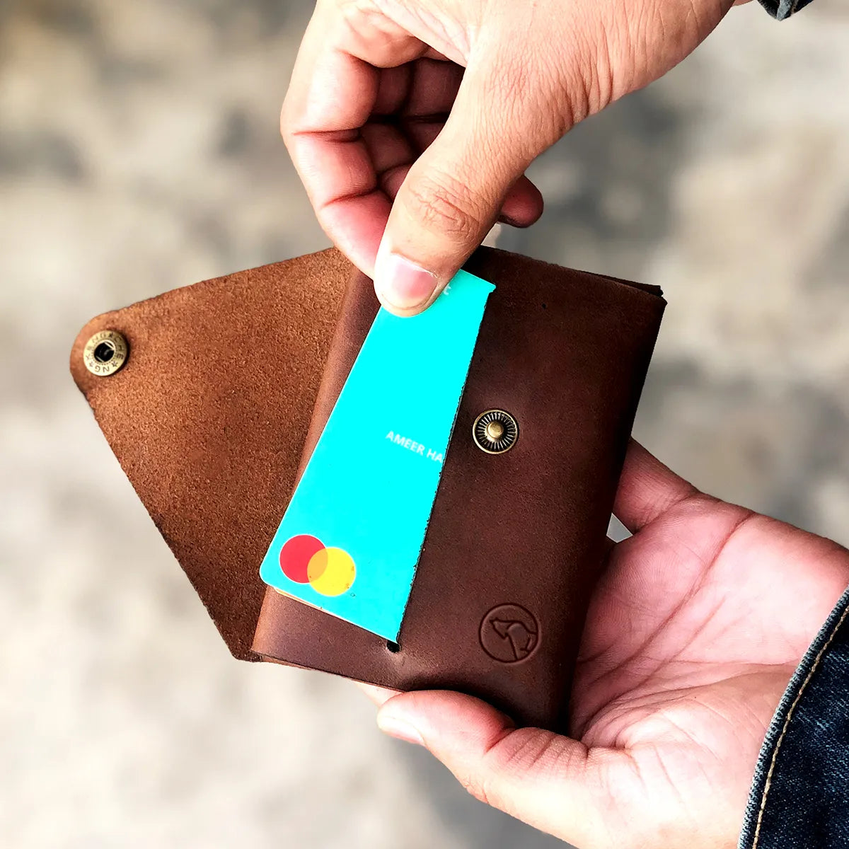 Minimalist Fold Wallet - Brown Color