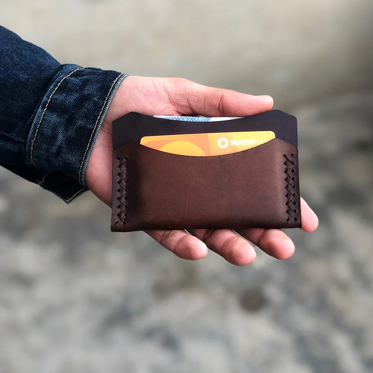 The Masterpiece: A Leather Cardholder Wallet - Brown Color